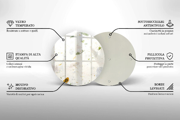 Skleněná krájecí deska Padající listy