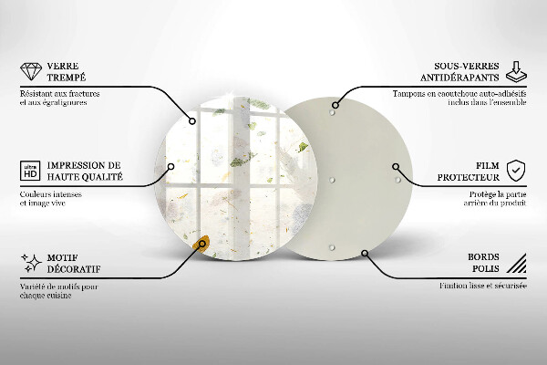 Skleněná krájecí deska Padající listy