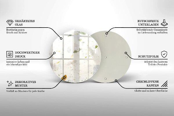 Skleněná krájecí deska Padající listy