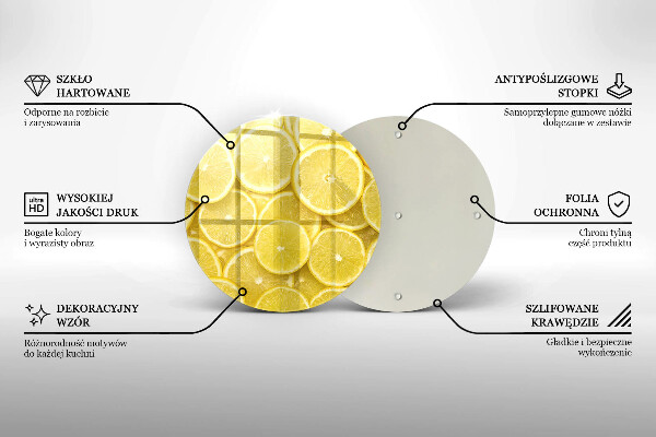 Skleněná deska do kuchyně Citronové ovoce