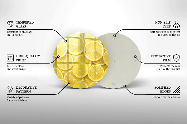 Skleněná deska do kuchyně Citronové ovoce