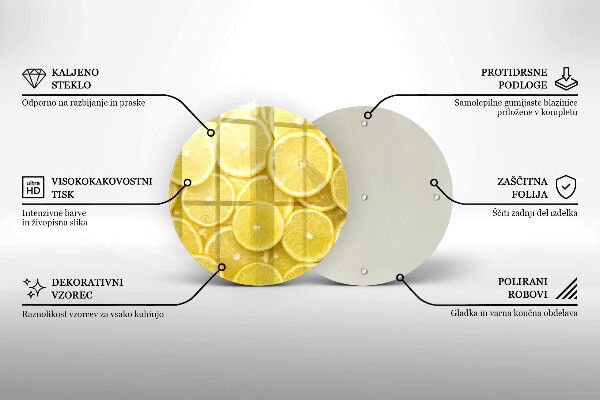Skleněná deska do kuchyně Citronové ovoce