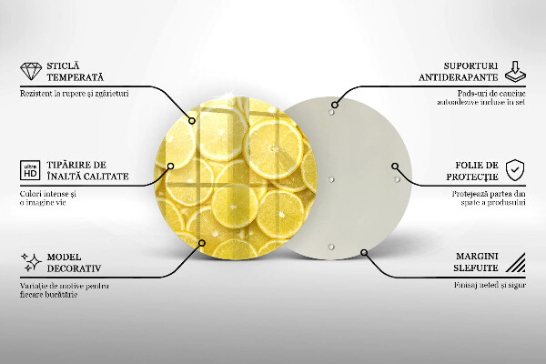 Skleněná deska do kuchyně Citronové ovoce