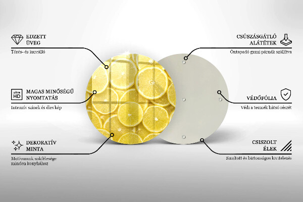 Skleněná deska do kuchyně Citronové ovoce