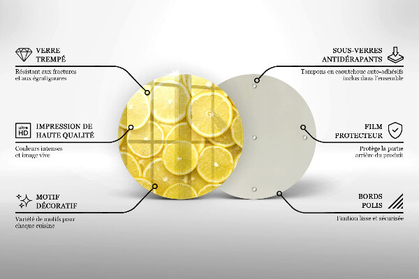 Skleněná deska do kuchyně Citronové ovoce