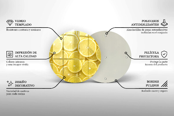 Skleněná deska do kuchyně Citronové ovoce