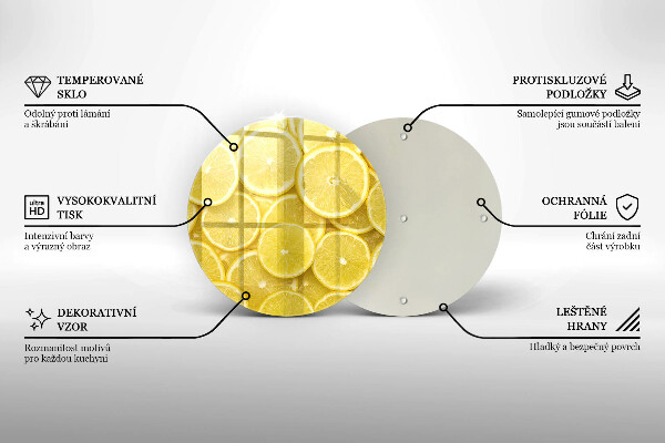 Skleněná deska do kuchyně Citronové ovoce