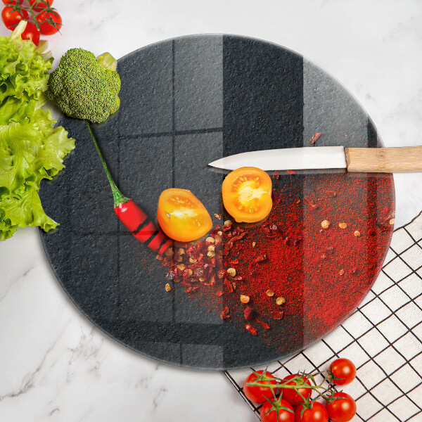 Skleněná deska do kuchyně Čili paprička