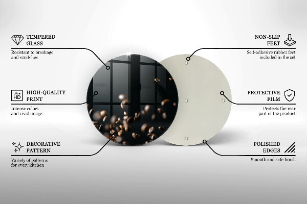 Skleněná deska do kuchyně Padající kávová zrna