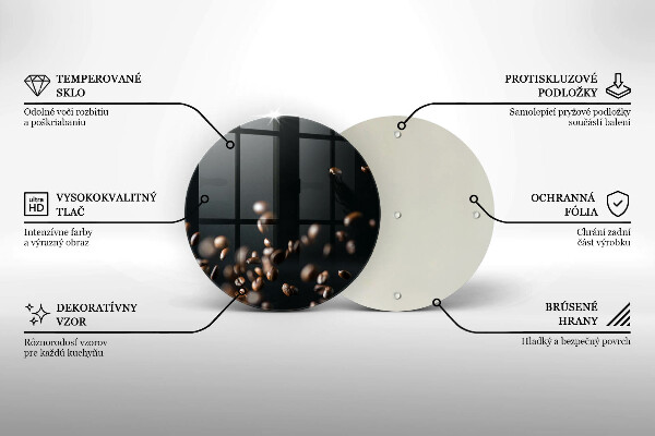 Skleněná deska do kuchyně Padající kávová zrna