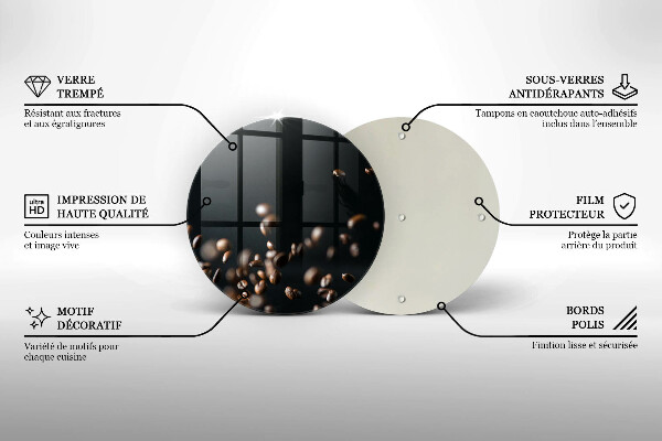 Skleněná deska do kuchyně Padající kávová zrna