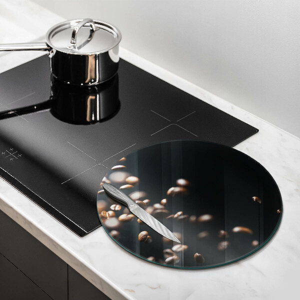 Skleněná deska do kuchyně Padající kávová zrna