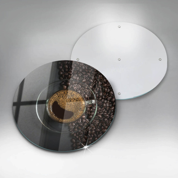 Krájecí prkénko skleněné Káva a fazole