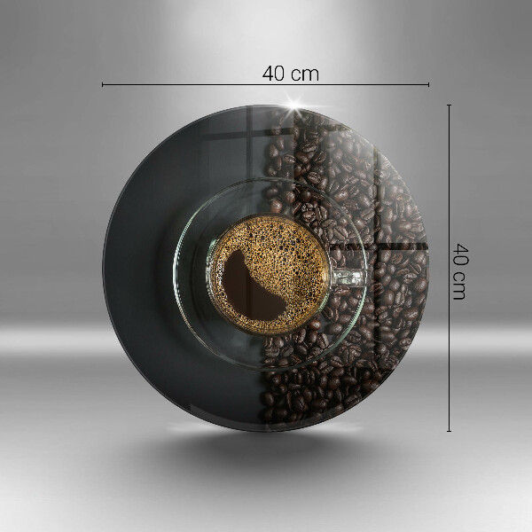 Krájecí prkénko skleněné Káva a fazole