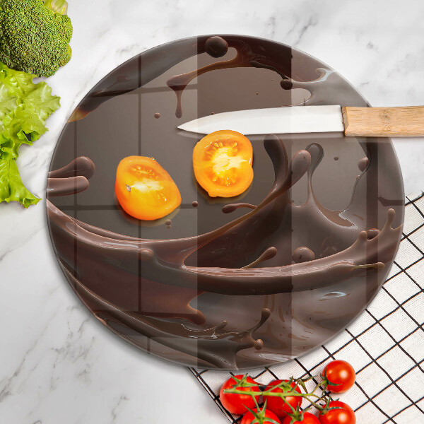 Krájecí prkénko skleněné Tekutá čokoláda