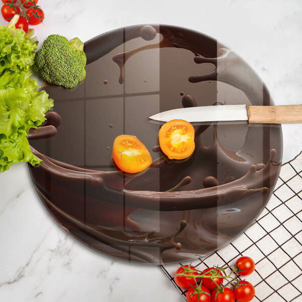 Krájecí prkénko skleněné Tekutá čokoláda