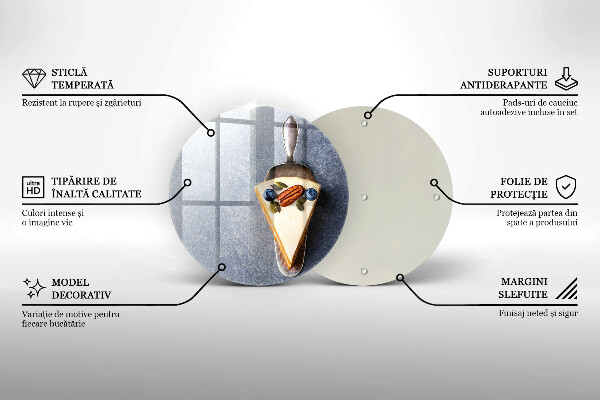 Skleněná deska do kuchyně Kus dortu