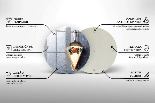 Skleněná deska do kuchyně Kus dortu