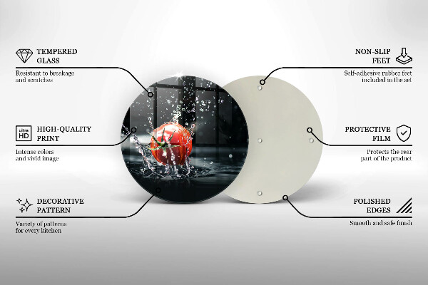 Skleněná deska do kuchyně Rajče ve vodě