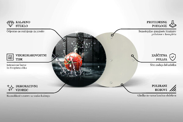 Skleněná deska do kuchyně Rajče ve vodě