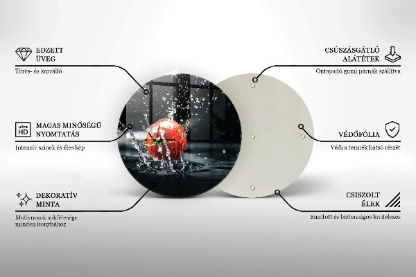 Skleněná deska do kuchyně Rajče ve vodě