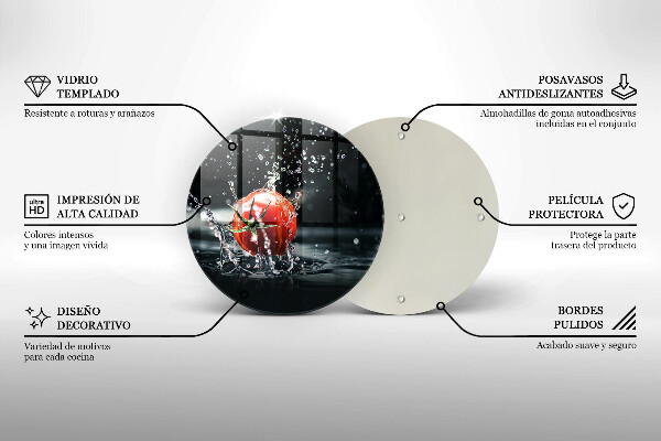 Skleněná deska do kuchyně Rajče ve vodě