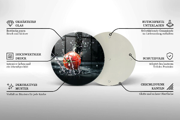 Skleněná deska do kuchyně Rajče ve vodě