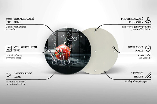 Skleněná deska do kuchyně Rajče ve vodě