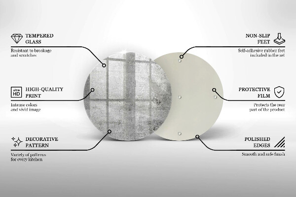 Skleněná deska do kuchyně Betonová textura