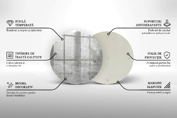 Skleněná deska do kuchyně Betonová textura