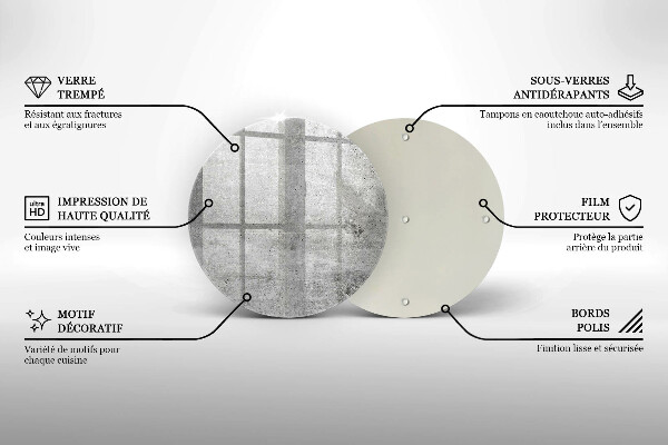 Skleněná deska do kuchyně Betonová textura