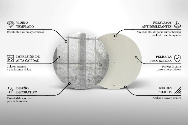 Skleněná deska do kuchyně Betonová textura