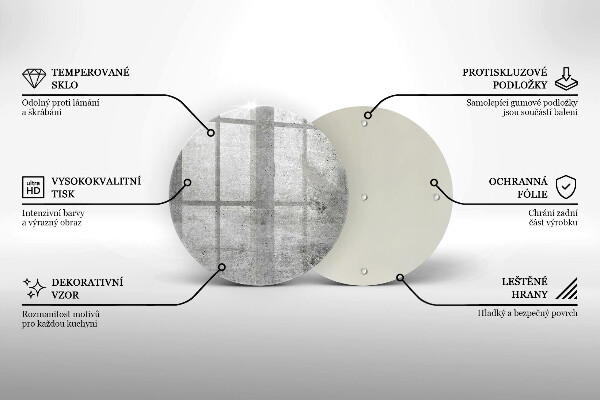 Skleněná deska do kuchyně Betonová textura