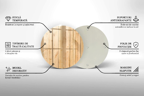 Skleněné krájecí prkénko Jemné dřevěné desky
