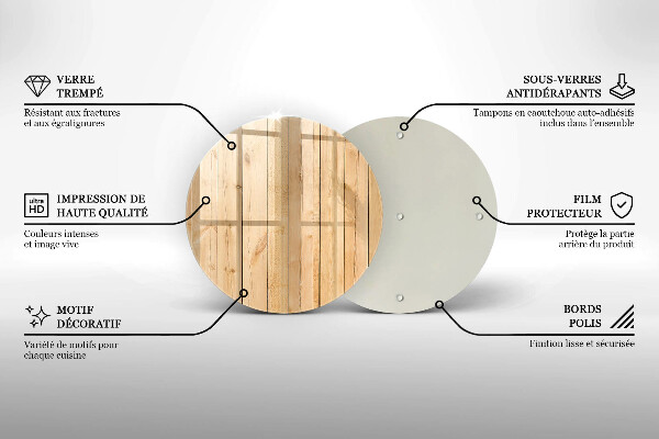 Skleněné krájecí prkénko Jemné dřevěné desky