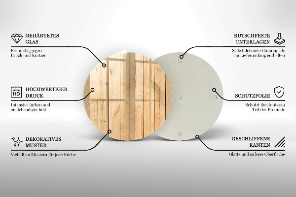 Skleněné krájecí prkénko Jemné dřevěné desky