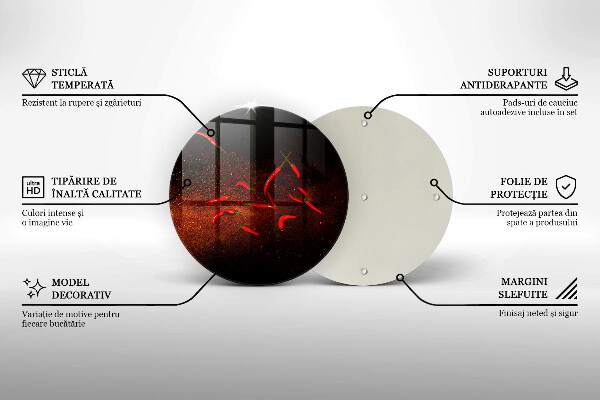 Skleněné krájecí prkénko Pálivé chilli papričky