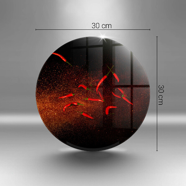 Skleněné krájecí prkénko Pálivé chilli papričky