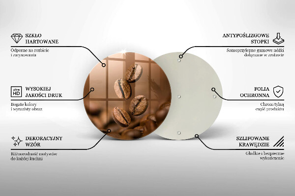 Skleněné krájecí prkénko Kávová zrna