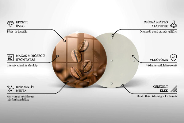 Skleněné krájecí prkénko Kávová zrna