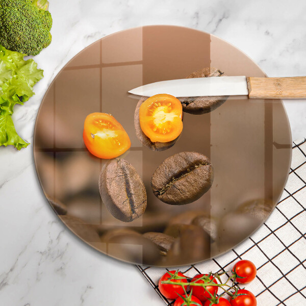 Skleněné krájecí prkénko Kávová zrna