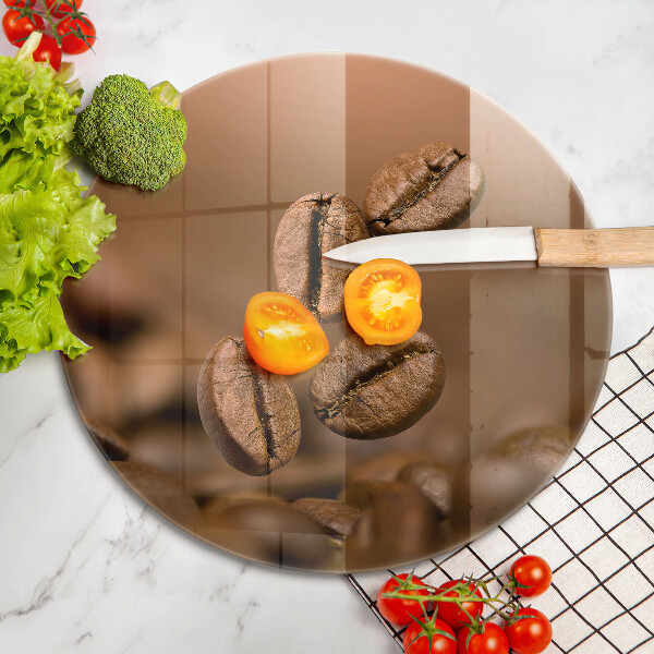 Skleněné krájecí prkénko Kávová zrna