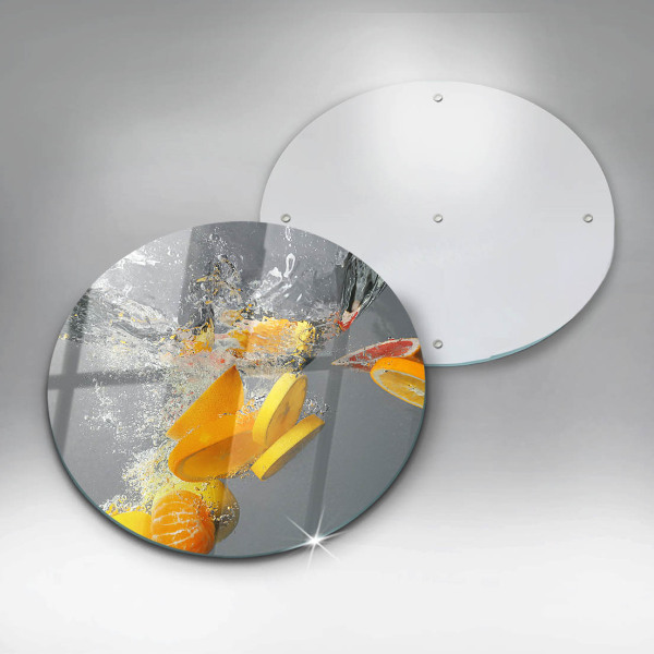 Skleněné krájecí prkénko Citrony ve vodě