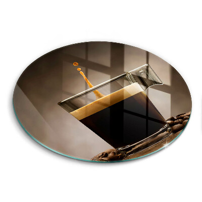 Skleněné krájecí prkénko Sklo a kávová zrna