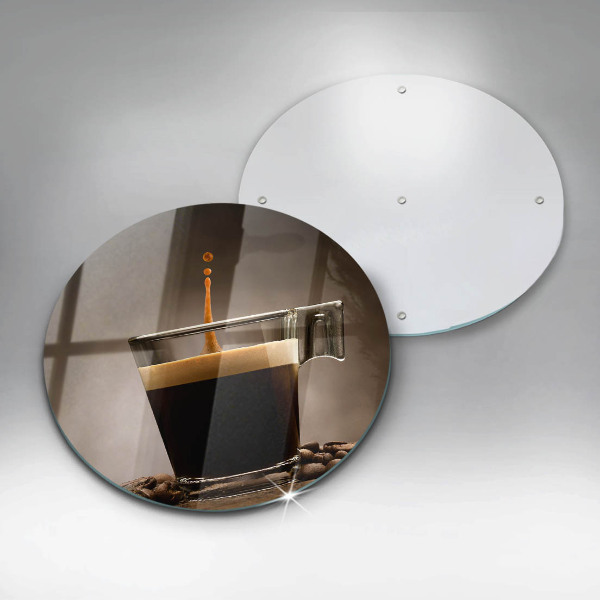 Skleněné krájecí prkénko Sklo a kávová zrna