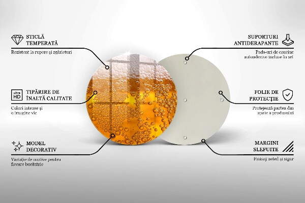 Skleněné krájecí prkénko Pijte pivní pěnu