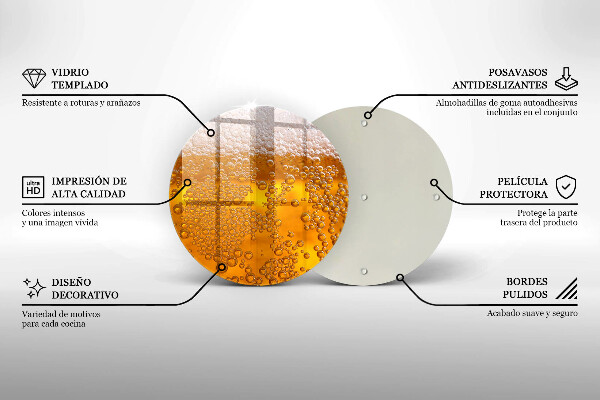 Skleněné krájecí prkénko Pijte pivní pěnu