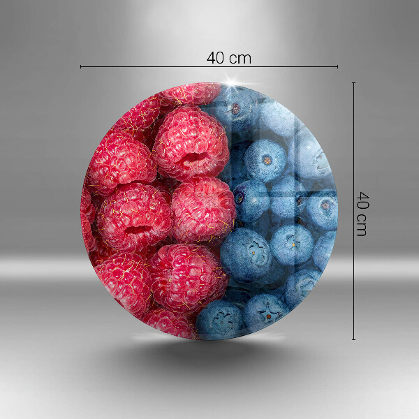 Skleněné krájecí prkénko Plody maliny a borůvky