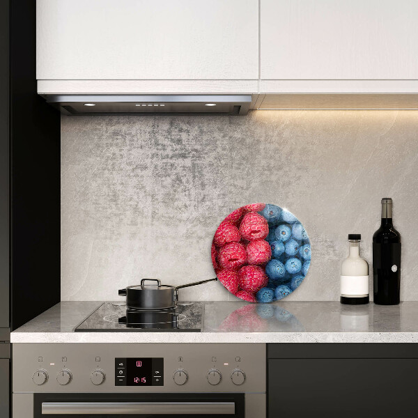 Skleněné krájecí prkénko Plody maliny a borůvky