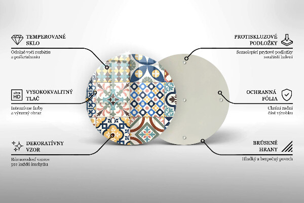 Skleněná deska do kuchyně Dekorativní dlaždice